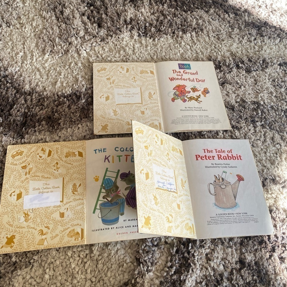 LOT OF 3 CHILDREN’S BOOKS A GOLDEN LITTLE BOOK - Picture 2 of 3